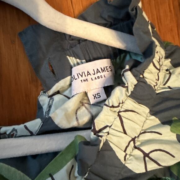 Olivia James the Label Green Floral Mini Dress Size XS - Picture 7 of 7